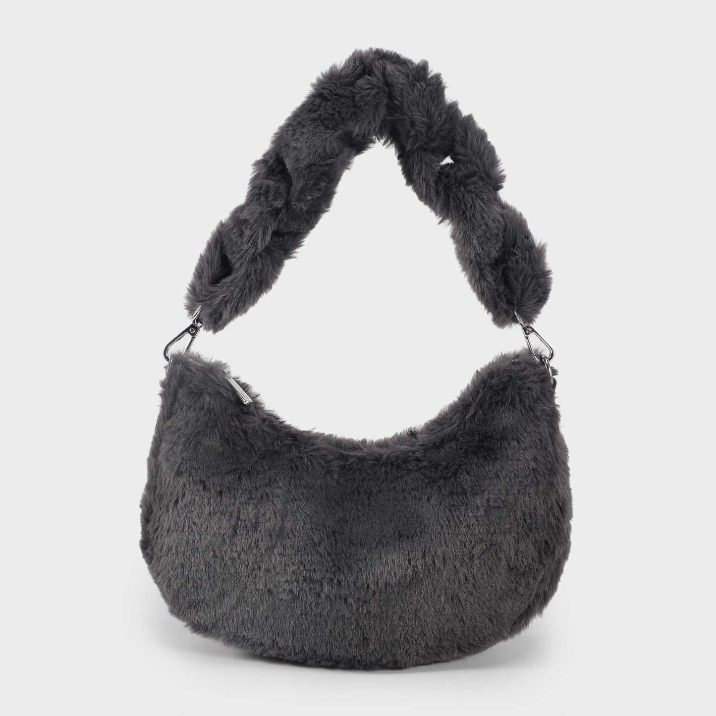 Borsa in teddy CAMILLA - ANTRACITE