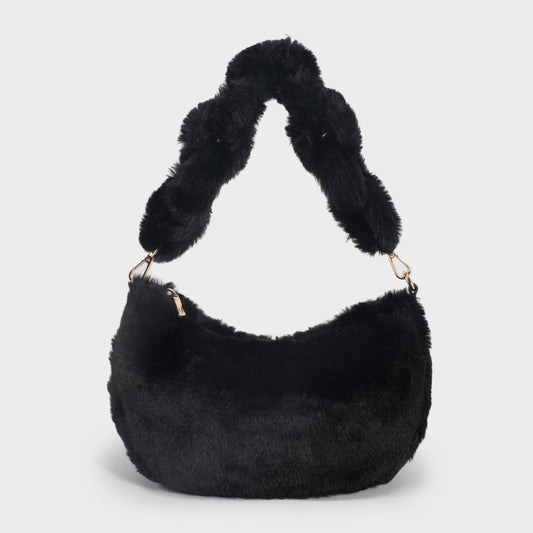 Borsa in teddy CAMILLA - NERO