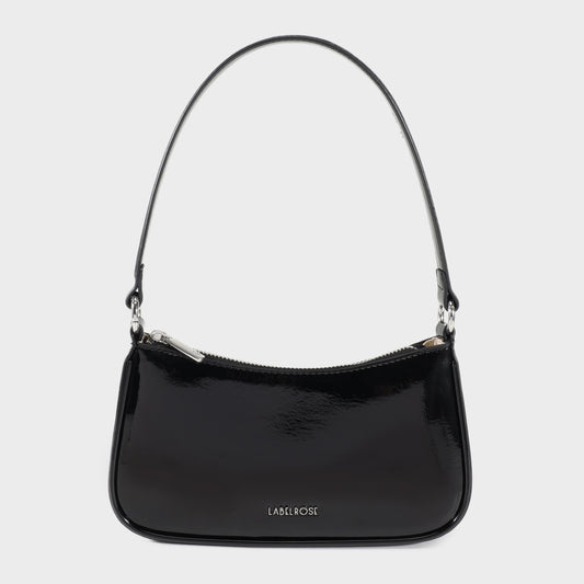 Borsa a spalla EMMA VERNICE - BLACK