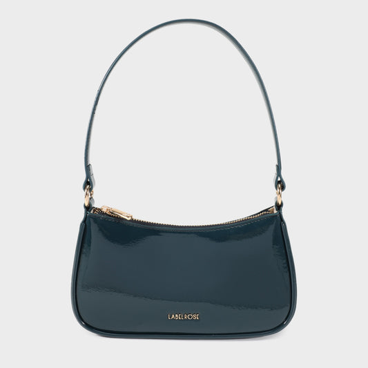 Borsa a spalla EMMA VERNICE - TEAL