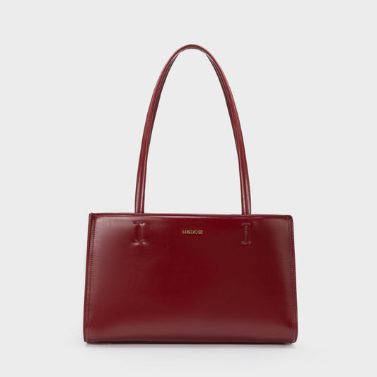 Borsa a spalla PATENT TOTE - BURGUNDY