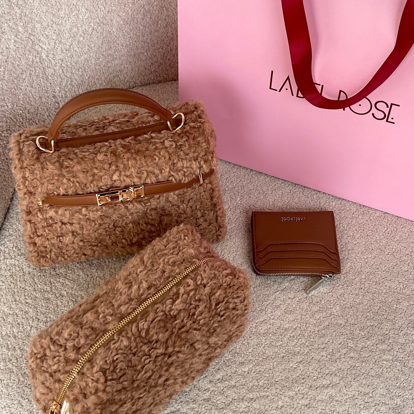 Box Grace teddy caramel