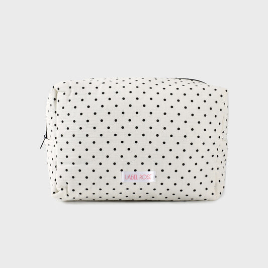 Trousse in tessuto con pois BIG - BIANCO